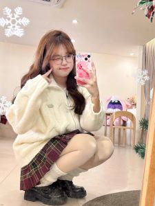 Retro American Blue Twisted Zipper Open Cardigan Sweater Womens Lazy Style Loose Early Autumn Knitted Jacket