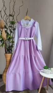 GAMIS WANITA KOREAN STYLE AKSEN KANCING AKTIF / LIVY DRESS WANITA KOREAN STYLE FREE BELT