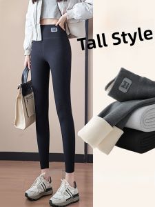 MiiOW | Thickened Fleece Womens Leggings Cat Person High Trousers External Wear Warm Cotton Pants Long Length Autumn Winter Thermal