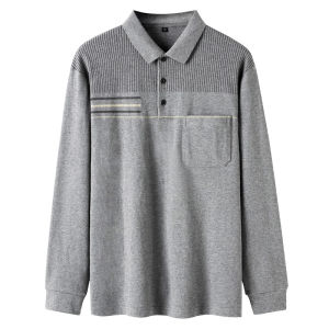 TIANJIANG | Pure Cotton Long Sleeve T-Shirt for Elderly Men