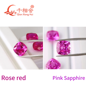 Hình dạng đệm Phòng thí nghiệm phát triển Sapphire AGL Giấy chứng nhận hồng hồng đỏ cắt tự nhiên tổng hợp corundum lỏng lỏng đá quý với bao gồm có thể nhìn thấy phụ kiện DIY