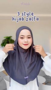 Hijab Zalfa Bergo Tali Non Pet Hijab Instan Jersey Non Pad Kerudung Olahraga Hijab Bergo Daily
