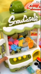 Dinosaur Claw Machine Toys Electronic Arcade Game Adjustable Catch Doll Machine Music Mini Vending Birthday Gift For Kids