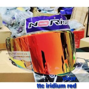 KYT KACA FLAT VISOR IRIDIUM TT COURSE RED GOD\BLUE\IRIDIUM SILVER/KACA HELM TT COURSE