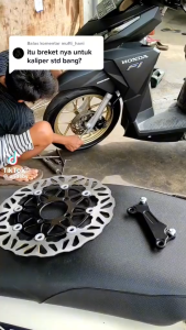 PIRINGAN CAKRAM LEBAR 260 COPY TDR KTC VARIASI + BREKET BEAT SCOOPY VARIO GENIO DLL