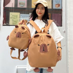Fashion Children School Bags Capybara Portable Backpacks Kids Travel Rucksacks Cute Boys and Girls School Book Backpack