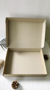 Glombox กล่องหูชะอาง กล่องลูกฟูก เบอร์ D ฝาเสียบ 25 กล่อง/แพค สีคราฟ พัสดุราคา รับผลิตแบรนด์ การซื้อที่มีคุณภาพ