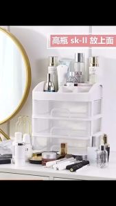 MIYA bekas alat mekap alat solek alat make up skincare bertutup skincare makeup organizer storage box tempat letak mekap