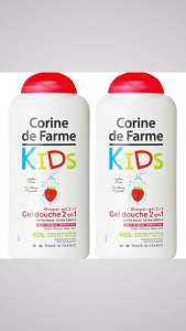 French Corine de Farme Kids Shampoo Wash Children Strawberry Scent Infant Scented All-in-one Shower Gel 300ml 2 Pack