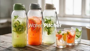 Slique Avotech BOGO Fridge Bottle Water Pitcher Set BPA-Free Leakproof Cold Beverage Jug
