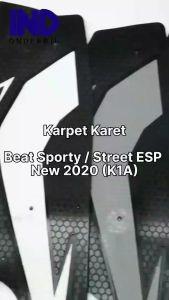 Karpet-Injekan-Pijakan-Alas Kaki-Bordes Karet Merah Honda Beat FI-F1 Sporty-Street eSP New 2020 K1A LED