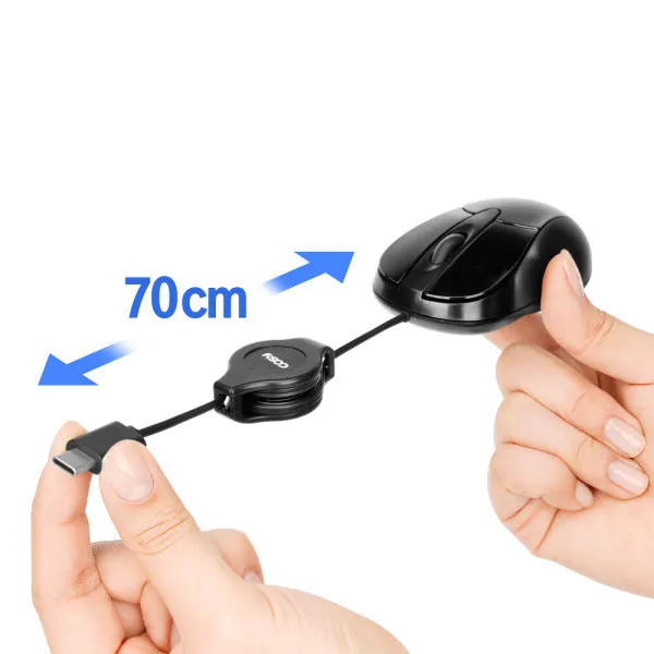 Cosy | Samsung Galaxy Tab A9 Tablet Usb-C Auto-Retractable Mini Wired Mouse
