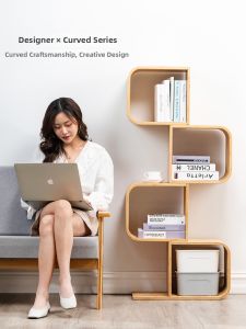 ZHUTING | Floor-standing Large Capacity Multi-level Bamboo Bookshelf