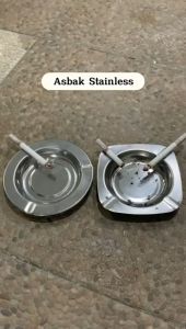 MYX Store Asbak Rokok Stainless Steel Ashtray Murah Tempat Asbak Seng Bulat Mangkok Murah