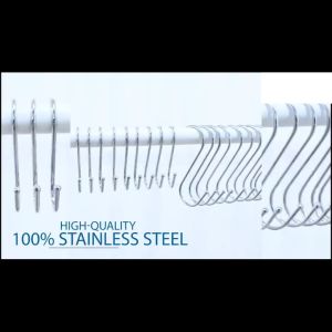 10/20/30ชิ้น ตะขอรูปตัว S สเตนเลส - ตะขอโลหะอเนกประสงค์แบบ S สำหรับเก็บของ - ตะขอแขวนเสื้อผ้า ตะขอแขวนกระเป๋า ตะขอแขวนผ้าเช็ดตัว - ตะขอรับน้ำหนักสำหรับห้องครัวและร้านค้า - ตะขอโลหะสำหรับเก็บของในห้องน้ำในครัว