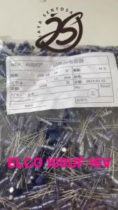 10 BUAH ELCO 100UF 16V KAPASITOR CAPACITOR ELCO KAPASITOR ELKO KAPASITOR 100 UF 16 V ups st