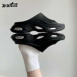 Casual Summer Thick Bottom Anti-Slip Beach Sandals Mens Basketball Slippers Fashionable Casual EVA Home Slippers