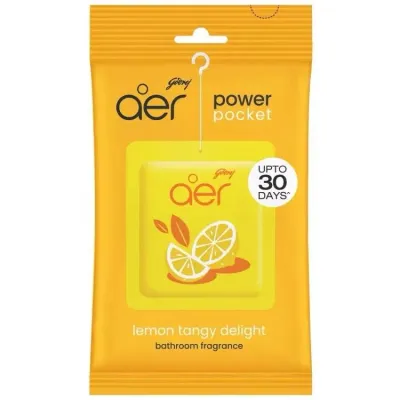 Godrej Aer Power Pocket Bathroom Air Freshener with 4-Week Long-Lasting Fragrance 10g 6 Sachets - Lemon Berry Jasmine Sea Lavender Rose 口袋纸质香片车用香水摆件车载香薰汽车内饰