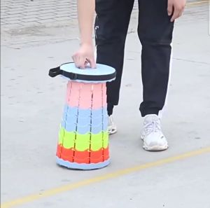 Collasible Telescopic Stool Rectactable Foldable Outdoor Chair Camping Stool