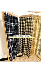 Quần suông kẻ cảo nhiều màu chất nhung.Quần suông ống rộng kẻ caro 376