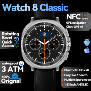 Watch 8 Ultra Classic GPS Compass NFC SmartWatch 46mm Version AMOLEL Rotating Dial BT Call 3ATM Waterproof Watch7 Upgraded Watch