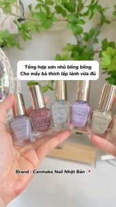 Sơn Móng Tay Nhũ Kim Tuyến Canmake Đủ Màu Không Đèn Hơ Nhật Bản