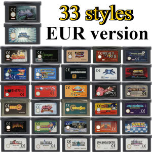 Bandai | 33 Styles EUR Version Classic GBA Game Cartridge Breath of Fire Kirby Sonic Advance Wars Golden Sun GBA SP Retro Game Collection