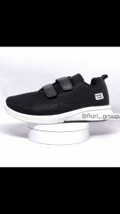 FIURI - Ando - BSC 31 VELCRO 29-38 HITAM PUTIH - Sepatu Kets Wanita-Sepatu Sneakers Wanita-Sepatu Olahraga Sport Wanita-Sepatu Casual-Sepatu Jogging Lari Fitness Gym Senam Wanita-Sepatu Anak Perempuan Cewek-Sepatu Sekolah Bertali SD SMP SMA