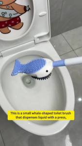 Multi-Functional Wall-Mounted Toilet Brush Set with Silicone Bristles and Holder 2-in-1 Bathroom Cleaning Kit toilet brush with holder toilet bowl brush with holder toilet bowl cleaner brush toilet brush cleaner set brush for cleaning bathroom
