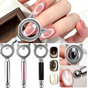 3-In-1 Double-Ended Ring-Shaped Cat Eye Nail Magnet Stick 3D Hollow Circular Cat Eye Nail Magnet Multifunction Cat-Eye Nail Tool