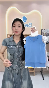 Bộ ba lỗ màu trơn basic BENTY chất vải mềm mịn thấm hút mồ hôi quần áo cho bé trai bé gái