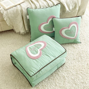 Pillow and Quilt Foldable Dual-Purpose All Year Round Neutral Office Lunch Break Blanket Air Conditioning Blanket Car Cushion Cushion Two-in-One