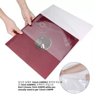 50-Pack Premium Vinyl Record Sleeves Plastic Protective Storage Cover No-Seal Flap DesignOversized for Easy Access & Protection