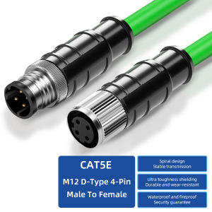 Cáp Ethernet PoE CAT6A Độ Linh Hoạt Cao M12 Đến M12 Cáp Mạng Công Nghiệp Mở Rộng 4/8 Chân Với Đầu Nối M12 Mã Hóa A/D/X