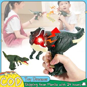Dinosaur Toys Gun for Boys Girls Kids Adults Decompression Toy Gun Dinosaur Simulation with Sound and Light Include Battery Roaring Swing Dinosaur Toy