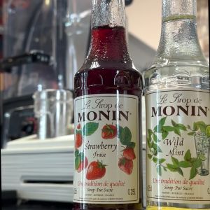 Monin Premium Syrup Vanilla Caramel Rose Wild Mint 250ML
