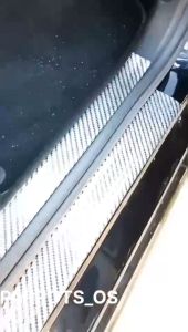 Carbon Fiber Car Door Step Rubber Sticker 4D Sill Plate Protector Edge Guard Anti Scratch Universal Bumper Protector