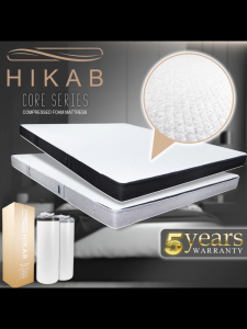 HIKAB Core Ultra Foam Mattress Compressed and Rolled Foam with Canadian Quilted Cover Washable 5inch