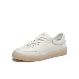 Belle | New Cowhide White Mens Casual Shoes
