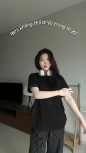 [MUA 2 TẶNG 1 TẤT] Áo thun trơn Kirkland - 100% Cotton - phông cổ tròn - Nam và Nữ - Đỏ Rêu Xám Cam Trắng Đen Xanh