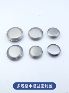 2pcs Sink Tap Hole Cover for Bathroom Kitchen Stainless Steel Round Water Stopper
