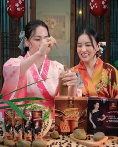 Cà phê Đông trùng Hạ thảo cà phê nấm linh chi Nhật Kim Anh Laura Coffee - Cà phê Laura Sunshine (Hộp 10 gói)