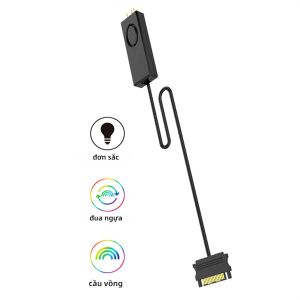 Cáp Điều Khiển AuyiHomu SATA Sang 5V 3Pin ARGB Cho Vỏ Máy Tính Hỗ Trợ Đèn LED Dải ARGB Chất Liệu Nhựa