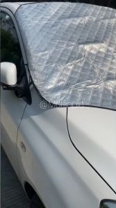 กระจกหิมะปกคลุม แม่เหล็ก Universal ครีมกันแดด Sun ที่บังแดดพับ 145x111 ซม