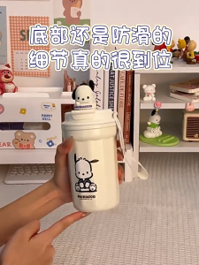 SANRIO กระติกน้ําร้อน สเตนเลส 304 ลายการ์ตูนคิตตี้ Kuromi My Melody Cinnamoroll น่ารัก ขนาด 450 มล. สําหรับนักเรียน