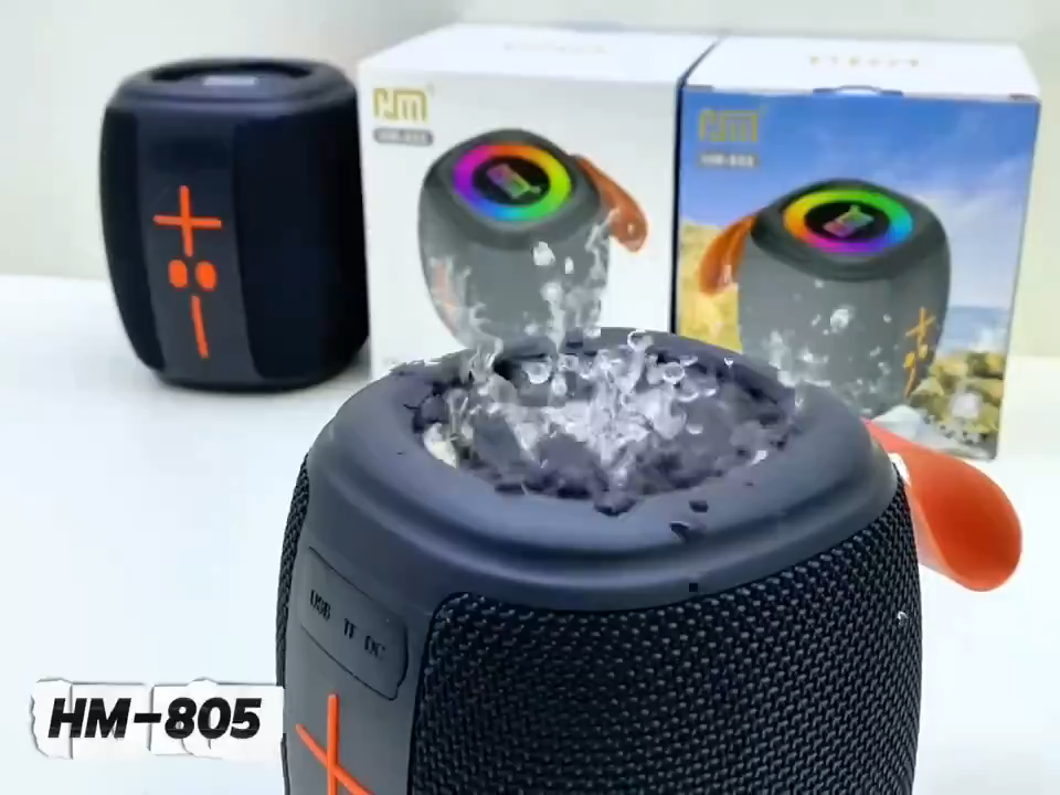 Loa Bluetooth Không Dây HM-805/KTS-2310 – Loa Nghe Nhạc Âm Thanh Vòm 360° Chống Nước IPX4 Có Dây Sạc