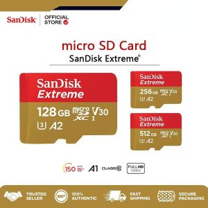 SanDisk Extreme /128GB/256GB/512GB/1TB/2TB MicroSDXC Micro SD Card 190MB/S C10 Memory Card With Adapter+Card Reader