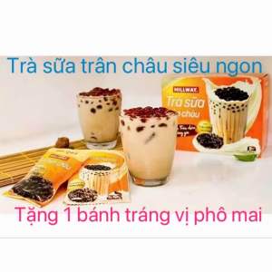 2 hộp trà sữa trân châu HILLWAY + Tặng bịch bánh tráng vị phô mai