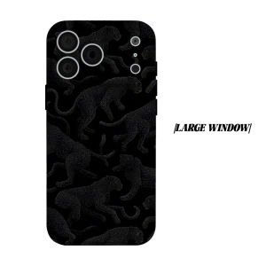 black leopard dot Phone Case for iPhone 18 17 16 15 14 13 12 11 Air Pro Max Plus Double-layer Cover