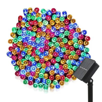 8Colors Outdoor Solar Light Garden Warm/Purple/RGB LED Strip String Fairy Lights Solar Lamp Waterproof Garland Christmas Decor